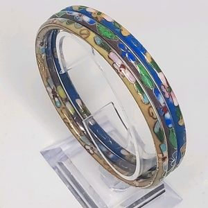Set of Three (3) Vintage Cloisonné Bangle Bracelet